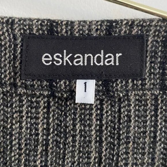 Eskandar Wool-Cashmere Oversized Jacket – Charcoal Stripe (Free Size) - Picture 11 of 15